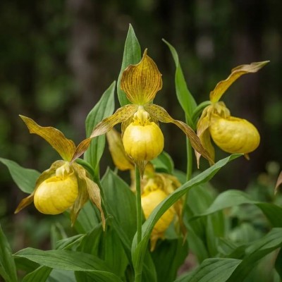 Садова орхідея (Garden Orchid) жовта (саджанець у горщику)